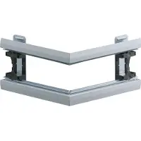 Hager BKIS251303EVERZ Außeneck aus Stahlblech zu Brüstungskanal BKIS 25mmx130mm OT 80mm verzinkt