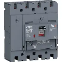 Hager HNT161GR Leistungsschalter h3+ P250 LSnI 4P4D N0-50-100% 160A 40kA FTC