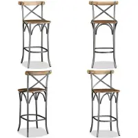 vidaXL Barhocker Mango Massivholz - Barhocker - Barstuhl - Barstühle - Tresenhocker