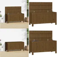 vidaXL Gartentruhe Honigbraun 108x42,5x54 cm Massivholz Kiefer - Gartentruhe - Gartentruhen - Gartenbox - Garten Aufbewahrungsbox