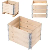 Kadax Holzpalettenverlängerung 60x80cm Palettencontainerbett Paket 3tlg