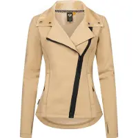 Ragwear Sweatjacke "Sweatjacke Saskie", Damen, Gr. L, grau (taupe), Obermaterial: 95% Polyester PES. 5% Elasthan EL., Sweatjacken Sweatjacke