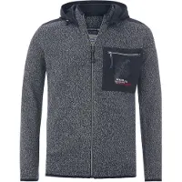 Jan Vanderstorm Kapuzenstrickjacke "Strickjacke DJARKE", Herren, Gr. XXL, blau (dunkelblau melange), Obermaterial: 55% Polyacryl PAN. 45% Baumwolle CO., normal, Strickjacken Kapuzenstrickjacke