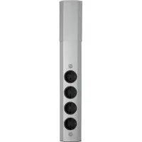 Thebo 176816 Edelstahl-Ecksteckdose 4-fach mit Teleskop