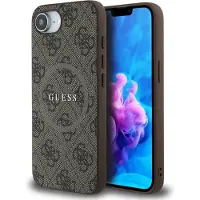 GUESS Pu Leather 4g Colored Ring Magsafe Iphone 16e Handyhülle