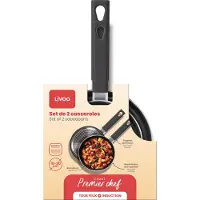 Livoo Set mit 2 aluminiumpfannen 18/20 cm MEP154N