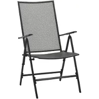 vidaXL Klappstühle 4 Stk. Mesh Stahl Anthrazit - Gartenstühle