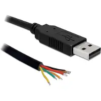 DeLOCK USB2.0/TTL 6 1.8m, 1,8 m, USB, Männlich, Schwarz