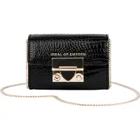 IDEAL OF SWEDEN , Geldbörse Modell Liv Padlock mit Schlangenmuster und abnehmbarer Kette (105 cm), Schwarz