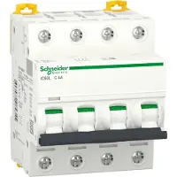 Schneider Electric A9F94404 Leitungsschutzschalter iC60L, 4P, 4A, C-Charakteristik, 100kA