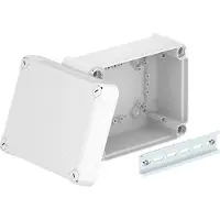 Obo Bettermann OBO 2007734 Kabelabzweigkasten geschlossen mit hohem Deckel 190x150x94 Polypropylen / Polycarbonat lichtgrau RAL 7035 T 160 OE HD LGR