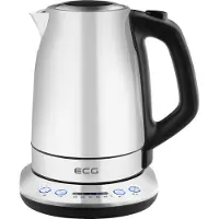 Ecg RK 1791 | Wasserkocher | | Edelstahl | Regelbare Temperatur | Wasserstandsanzeige | 1,7 l | 2200 W |