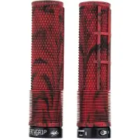 Dmr Lenkergriffe Brendog FL Death, Grip A20/soft 133 mm / 133 mm, Marble - Rot Schwarz