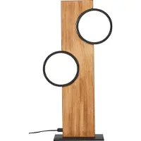 Brilliant LED-Tischlampe Cheesy aus Holz, zweiflammig