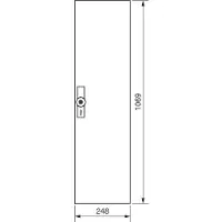 Hager FZ192W Sondertür, univers, voll, rechts, RAL 9010, für Schrank IP54, 1100x300mm