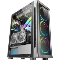 Mars Gaming MCNEO, Tower, PC, Schwarz, ATX, EATX, micro ATX, Mini-ITX, Gaming, Blau, Grün, Rot