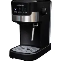Gastronoma 18110002 Espressomaschine 15 bar Milchaufschäumer Schwarz Silber