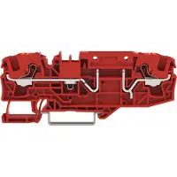 Wago 2206-1663 2-Leiter-Basisklemme,mit Drücker,für Tragschiene 35 x 15 und 35 x 7,5,rot 22061663 - 25 Stück