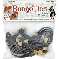 Bongo Ties Kabelbinder Schwarz Original 10Stück