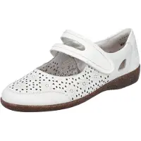 Rieker Spangenschuhe in weiss/weiss kombi, Gr. 42