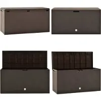 vidaXL Gartenbox Braun 114x47x60 cm - Aufbewahrungsbox - Aufbewahrungsboxen - Garten-Kissen-Box - Garten-Kissen-Boxen