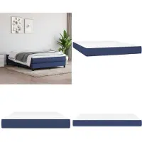 vidaXL Taschenfederkernmatratze Blau 140x190x20 cm Stoff - Taschenfederkern-Matratze - Taschenfederkern-Matratzen - Matratze - Schlafzimmermöbel