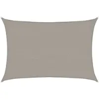 The Living Store Sonnensegel 160 g/m² Rechteckig Hellgrau 2x2,5 m HDPE