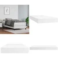 vidaXL Taschenfederkernmatratze Weiß 90x200x20 cm Kunstleder - Taschenfederkern-Matratze - Taschenfederkern-Matratzen - Matratze - Schlafzimmermöbel