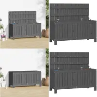vidaXL Gartentruhe Grau 108x42,5x54 cm Massivholz Kiefer - Gartentruhe - Gartentruhen - Gartenbox - Garten Aufbewahrungsbox
