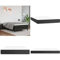 vidaXL Taschenfederkernmatratze Schwarz 120x200x20 cm Kunstleder - Taschenfederkern-Matratze - Taschenfederkern-Matratzen - Matratze - Schlafzimmermöbel