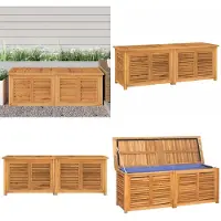 vidaXL Gartenbox mit Beutel 150x50x53 cm Massivholz Teak - Gartentruhe - Gartentruhen - Gartenbox - Aufbewahrungsbox