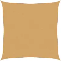 The Living Store Sonnensegel 160 g/m² Quadratisch Sandfarbe 3,6x3,6 m HDPE