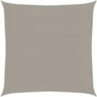 The Living Store Sonnensegel 160 g/m² Quadratisch Hellgrau 2x2 m HDPE
