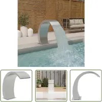 The Living Store Pool-Wasserfall 22x60x70 cm Edelstahl 304