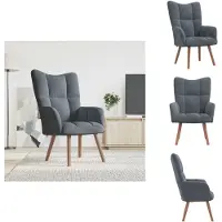 vidaXL Relaxsessel Dunkelgrau Samt - Sessel
