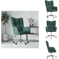 vidaXL Relaxsessel Dunkelgrün Samt - Sessel