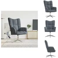 vidaXL Relaxsessel Dunkelgrau Samt - Sessel