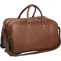 The Chesterfield Brand Leder Reisetasche Umhängetasche Jayven Trolley Travelbag Cognac braun 60cm