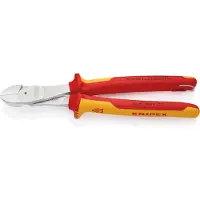 Knipex Kraft-Seitenschneider mit Befestigungsöse verchromt - 7406250T