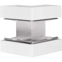 Hager BRS8517039016 Außeneck aus Grundprofil zu BRS 83x170mm Oberteil 80mm Stahlblech verkehrsweiß