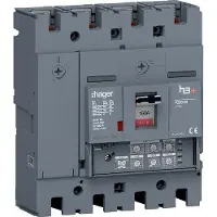 Hager HMT161JR Leistungsschalter h3+ P250 LSI 4P4D N0-50-100% 160A 50kA FTC