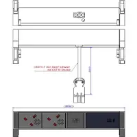 Bachmann DESK2 2xUK 1xUSB C 60W 0,2m GST18 RAL9005