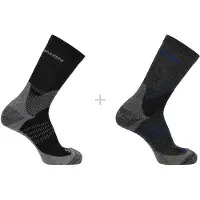 Salomon X Ultra Access Crew 2-Pack, Wandersocken, schwarz