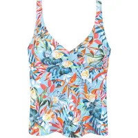 Venice beach Bügel-Tankini-Top "Caru", Damen, Gr. 44, Cup C, blau (hellblau, bedruckt), Recycling-Polyamid, bedruckt, Bikini-Oberteile Bügel-Tankini-Top, mit modernem Allover-Print