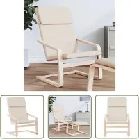 The Living Store Relaxsessel Creme Stoff