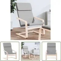 The Living Store Relaxsessel Hellgrau Stoff