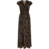 Apricot Maxikleid Damen Viskose braun gemustert, 42 801304-0001-00420