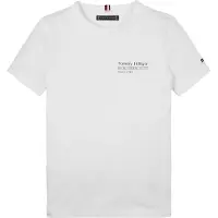 Tommy Hilfiger T-Shirt "FLAG FUN TEE SS", Jungen, Gr. 86, weiß, Single Jersey, Obermaterial: 100% Baumwolle, bedruckt, regular fit, Rundhals, abgesteppt, Shirts T-Shirt, mit Grafik-Logo