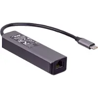 Akyga AK-AD-66, USB 3.2 Gen 1 (3.1 Gen 1) Type-C, RJ-45, USB 3.2 Gen 1 (3.1 Gen 1) Type-A, 1000 Mbit/s, Silber, Aluminium