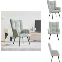 vidaXL Relaxsessel Hellgrau Samt - Sessel